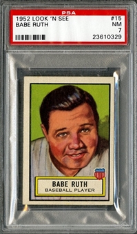 1952 Topps "Look n See" #15 Babe Ruth - PSA NM 7